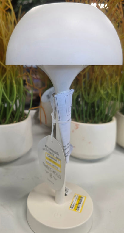 Solar and Rechargeable USB LED Outdoor Table Lamp Ivory - Threshold™