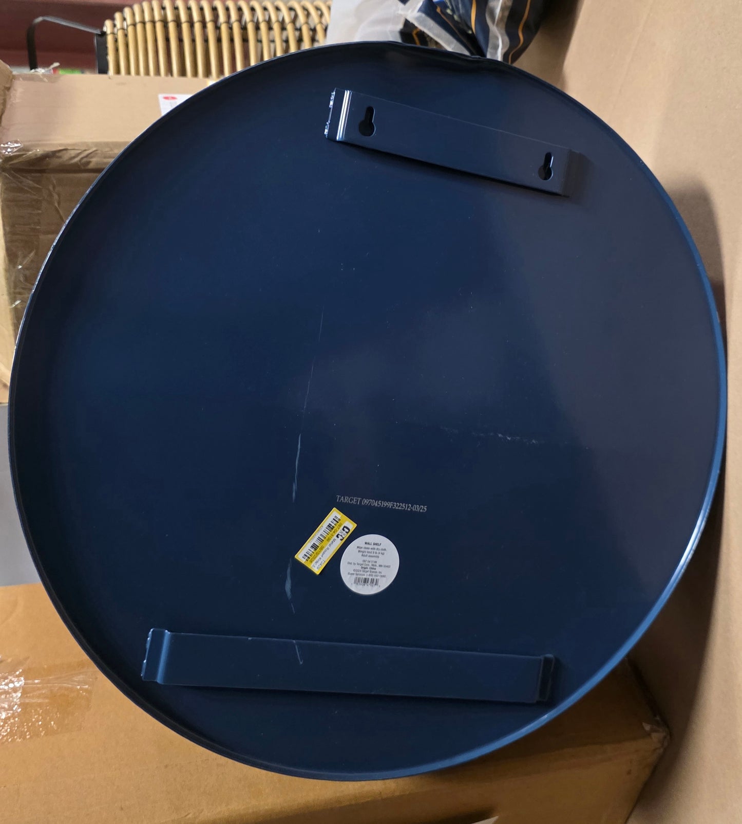 Metal Round Kids' Shelf Navy - Pillowfort™