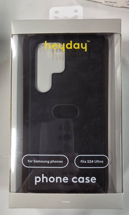 Samsung Galaxy S24 ULTRA Silicone Phone Case - heyday™ Black: Solid Pattern, Compatible with Samsung Galaxy S24 ULTRA