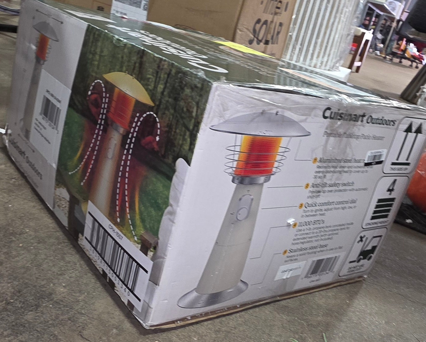 Cuisinart Tabletop Patio Heater Color Bone Open/Damaged Box