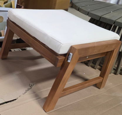 Christopher Knight Home Temecula Acacia Wood Ottoman with Cushion PICKUP ONLY