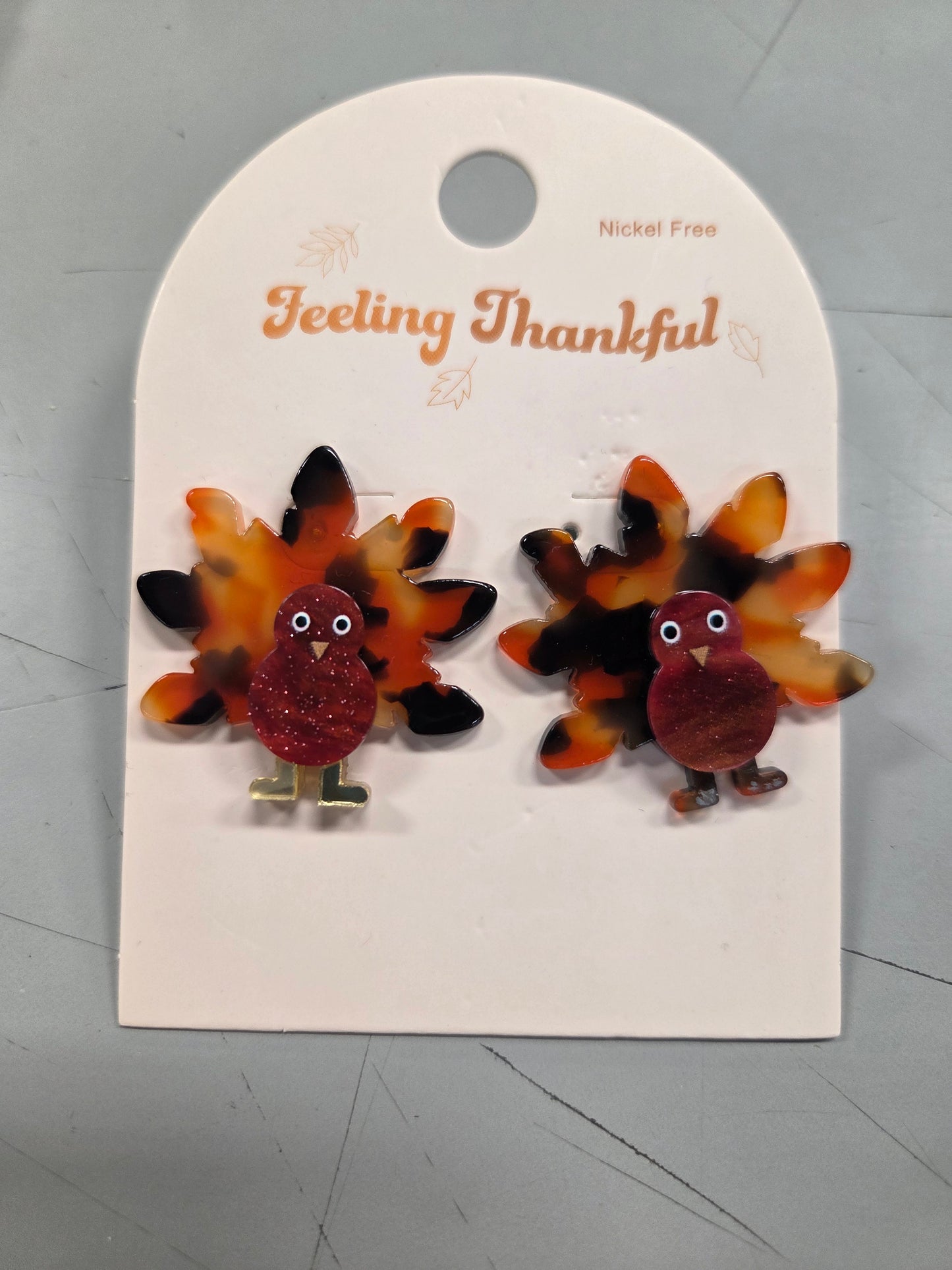 Feeling thankful turkey earrings