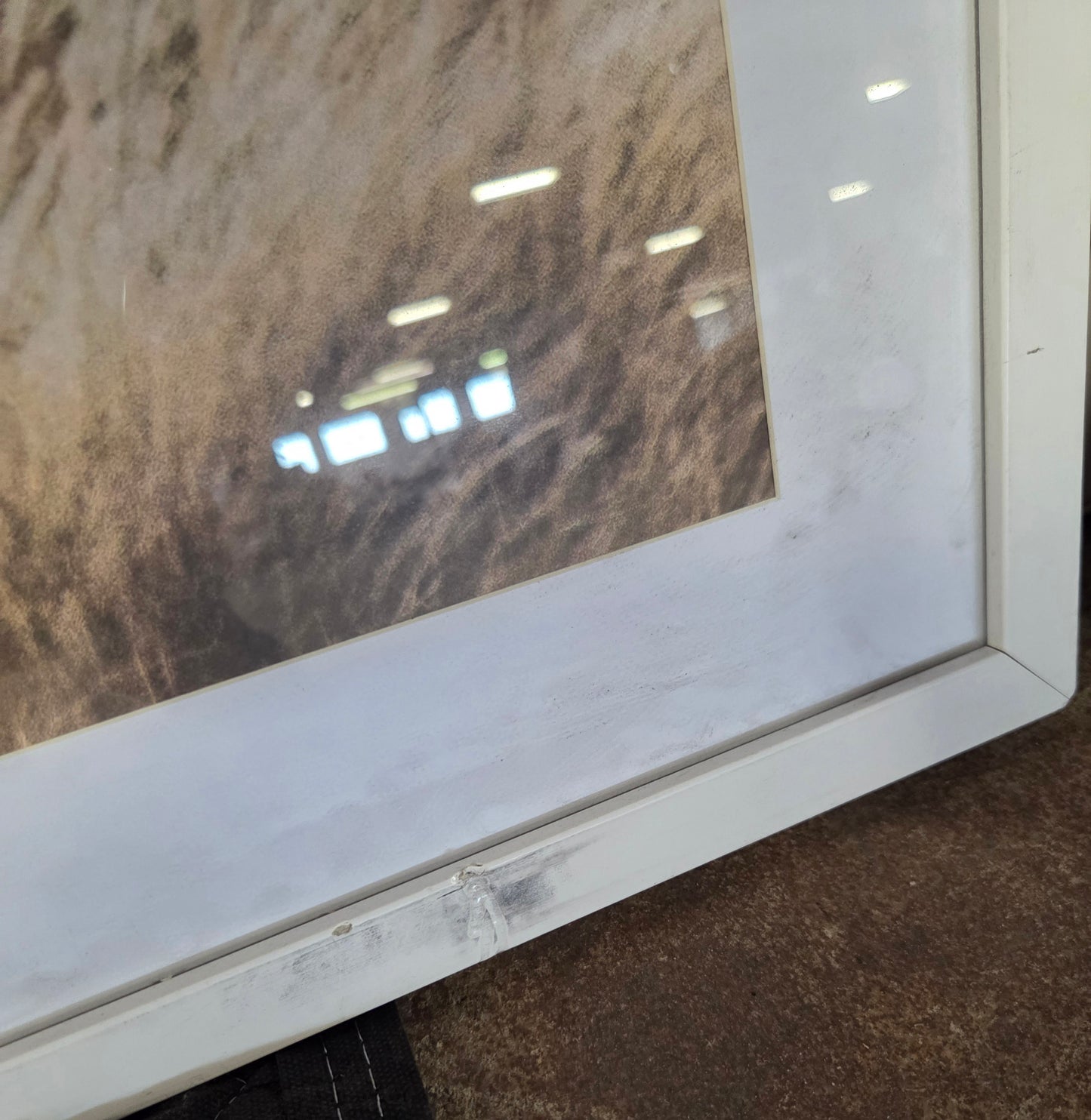 Framed underglass wall art - AS IS - BOTH HAVE SOME COSMETIC FLAWS (see pictures) - PICK UP ONLY