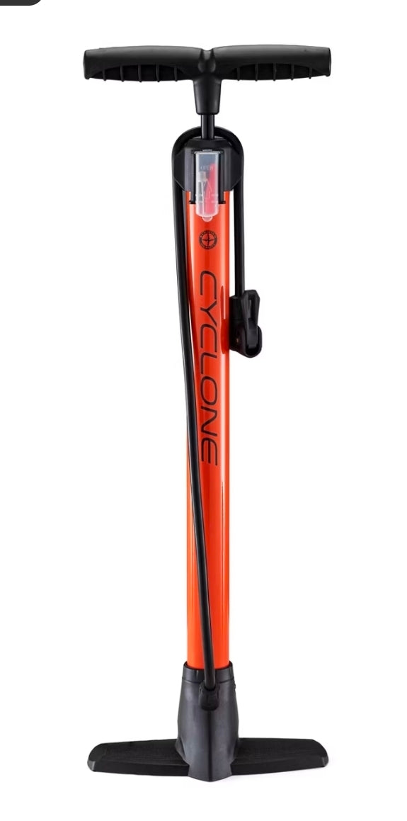 Schwinn Cyclone Tire Floor Pump - Orange PICKUP ONLY