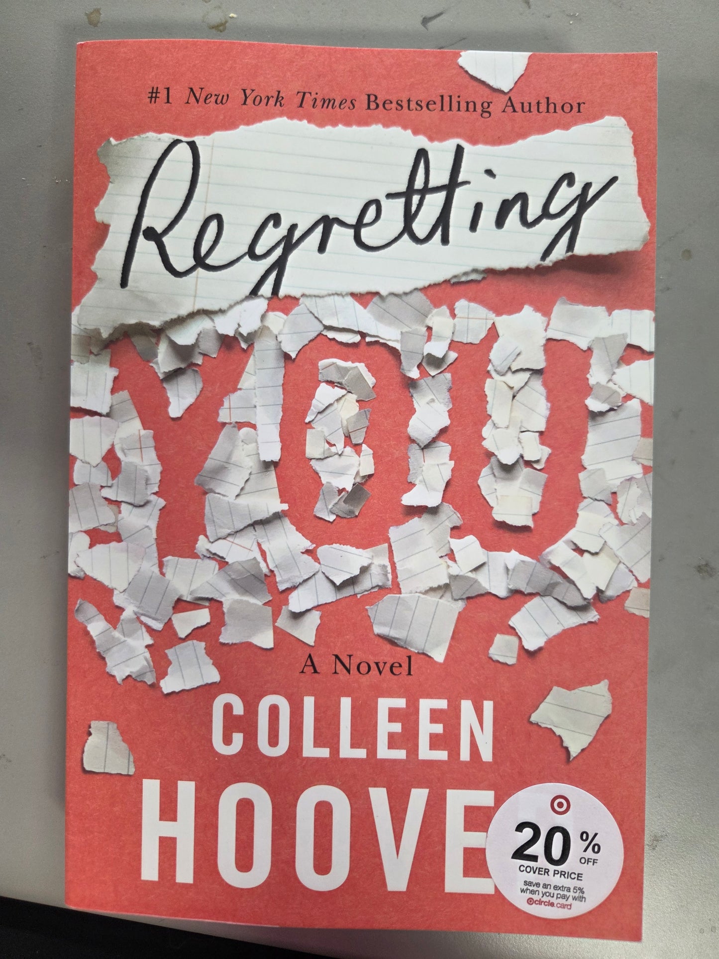 Regretting you a novel Colleen Hoover
