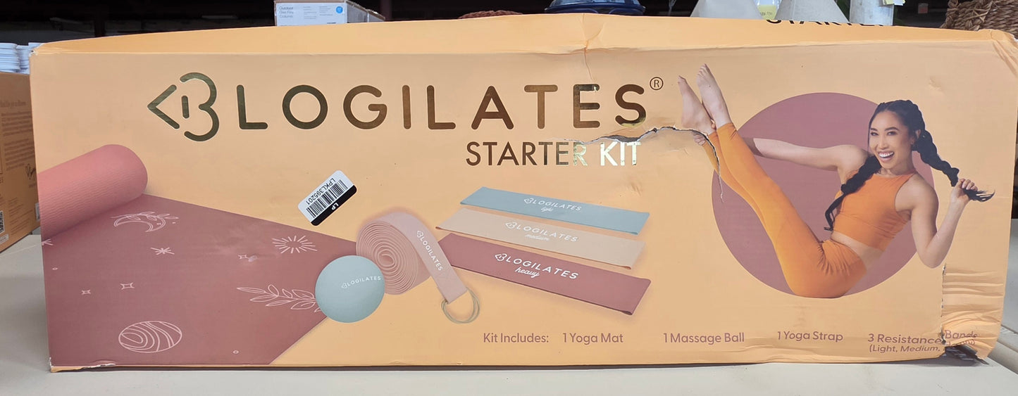 Blogilates Starter Fit Kit: Yoga Mat, Strap & Exercise Band for Core Muscles - AS-IS Missing Ball