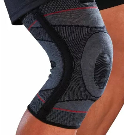 McDavid Sport Knee Knit Sleeve with Buttress and Stays - Gray - L/XL DAMAGED PACKAGE
