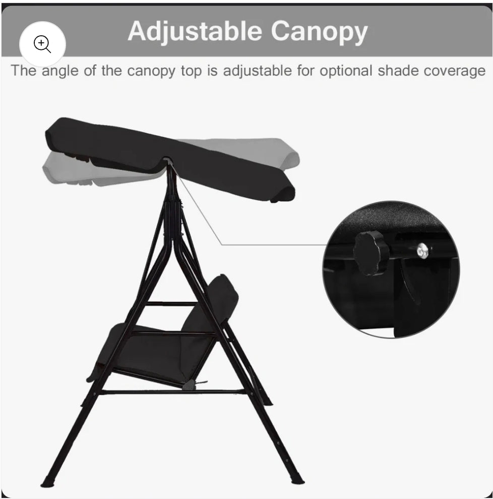2 Person Porch Swing with Canopy PICKUP ONLY