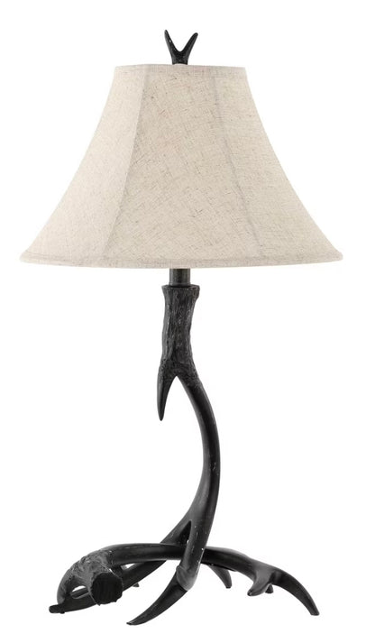 27.5" Antler Rustic Resin LED Table Lamp Black - JONATHAN Y.  PICKUP ONLY