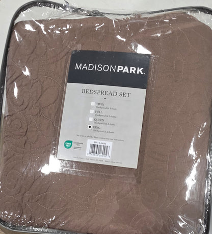 Madison Park Bedspread Set King Mocha