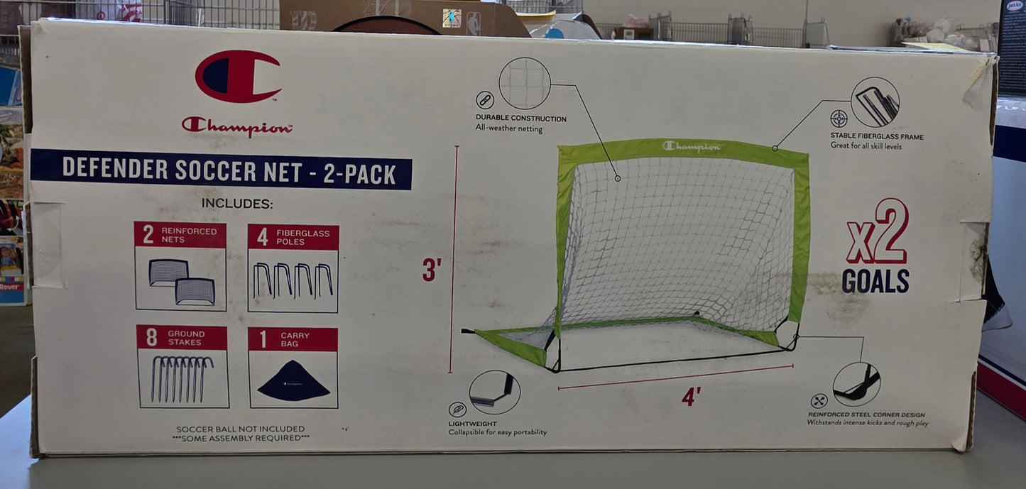 Champion Defender Soccer Net 4x3 2pk