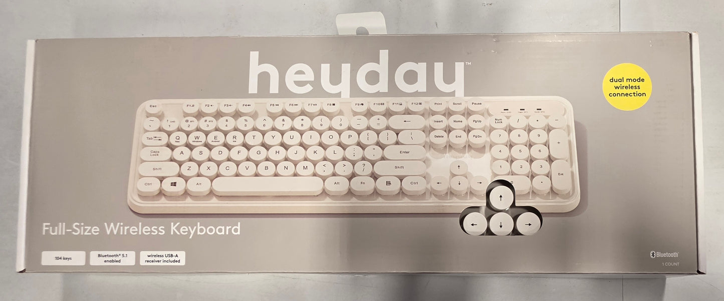 Full Size Pop Key Keyboard - heyday™ White