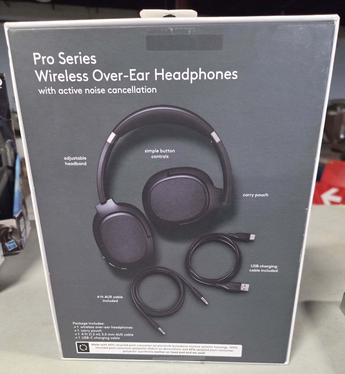 Heyday pro series wireless over-ear headphones with active noise cancelation - OPEN BOX