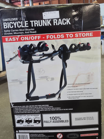 Bell Cantilever 200 2-Bike Trunk Rack - Black PICKUP ONLY