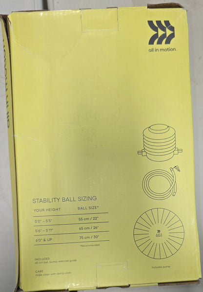 Stability Exercise Ball Blue 65cm - All In Motion™