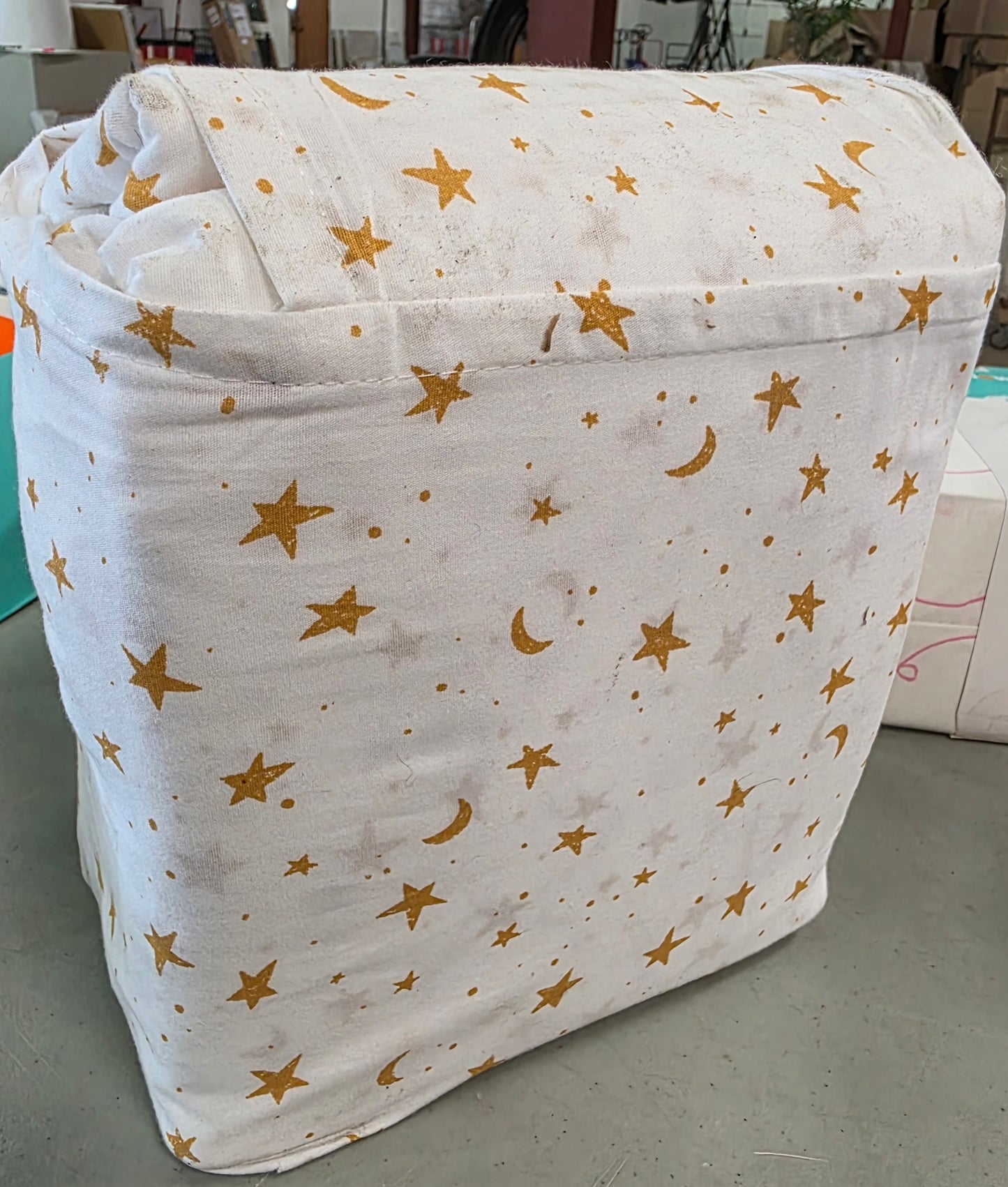 Full  Size Sheets - Stars Cotton Kids' Sheet Set Yellow/White: Full Size, 220 Thread Count