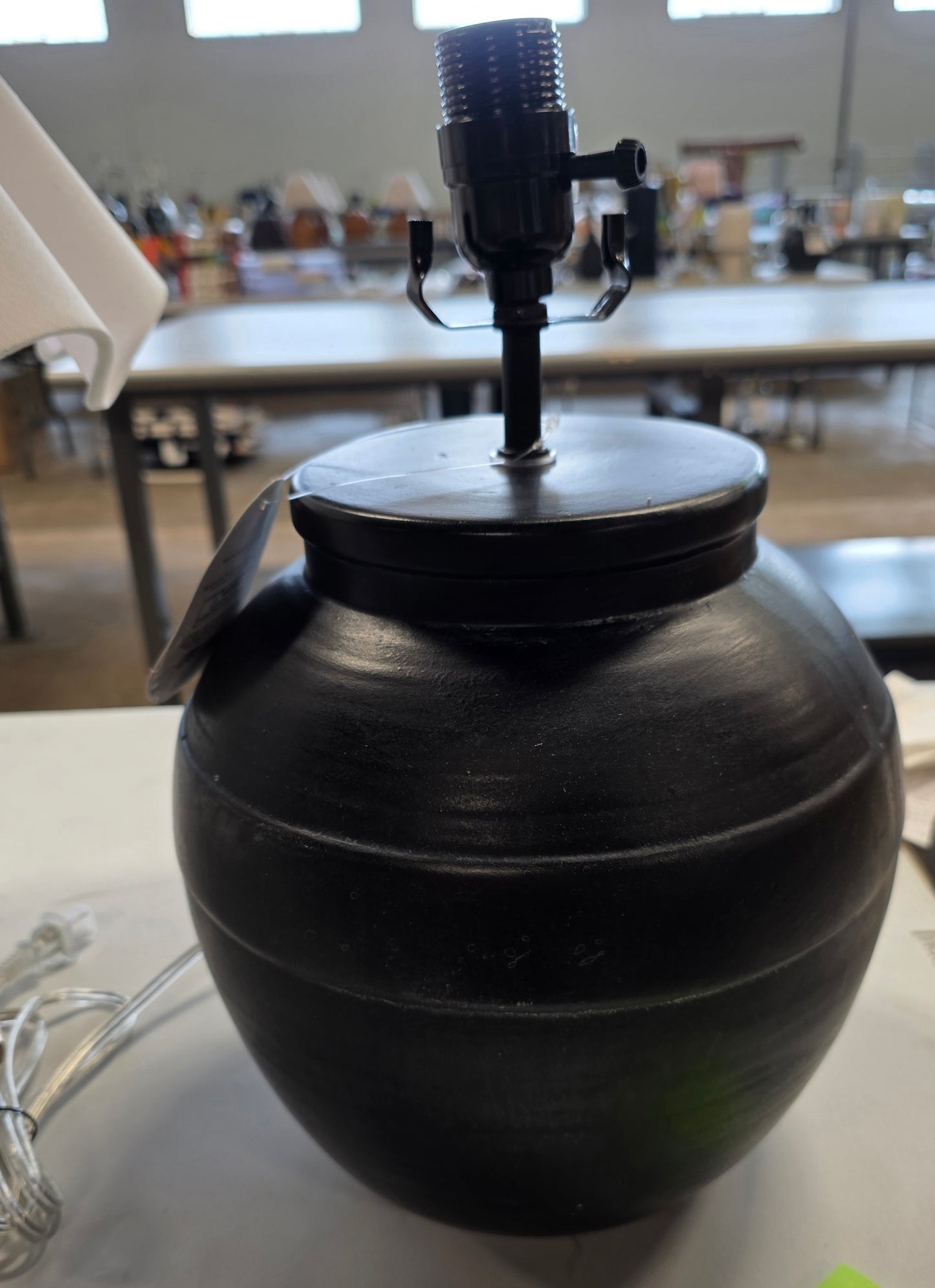 Large Ceramic Table Lamp BASE Black - Threshold™ AS-IS PICKUP ONLY