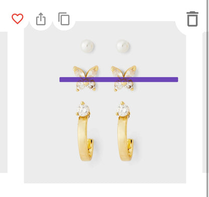 Earring set - 2 pairs