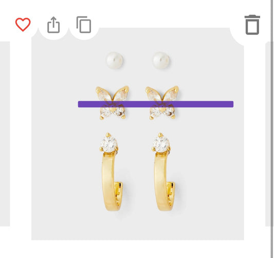 Earring set - 2 pairs