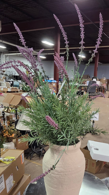 28" Potted Lavender Outdoor Patio Artificial Plant - Threshold™ designed with Studio McGee - AS IS - CHIPPED/CRACKED