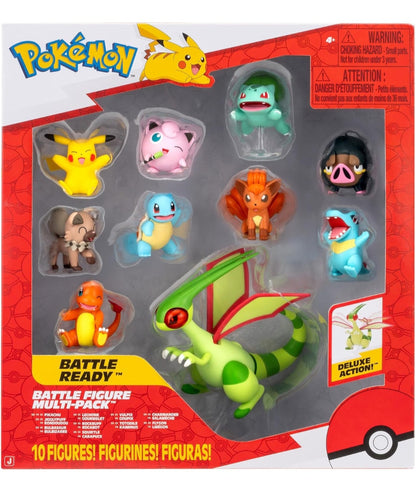 Pokemon battle figure 10pk - one 4.5in Flygon figure plus nine 2in battle figures - OPEN BOX
