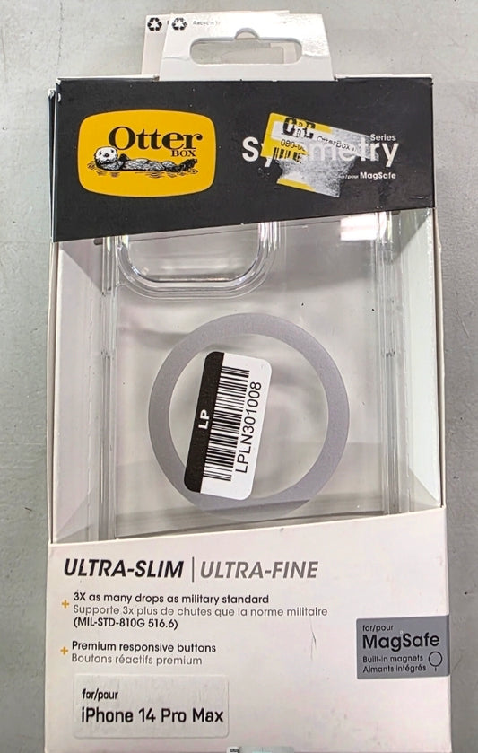 OtterBox iPhone 14 Pro Max Symmetry Clear Plus Case with MagSafe - Clear: Bump & Impact Resistant