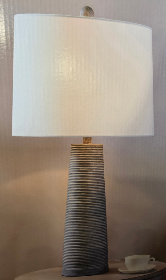 STYLE CRAFT DENIM CONE TABLE LAMP