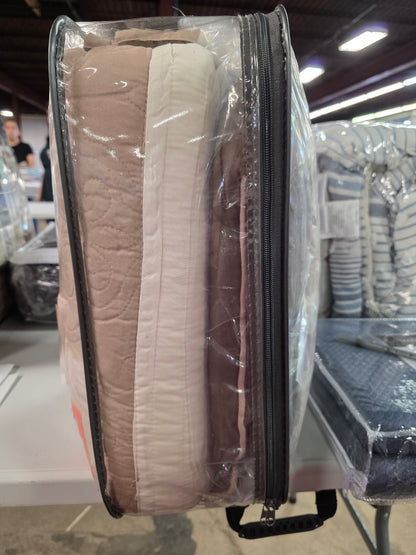 Madison Park Danville F/Q Quilt Set with Euro Shams and Throw Pillows