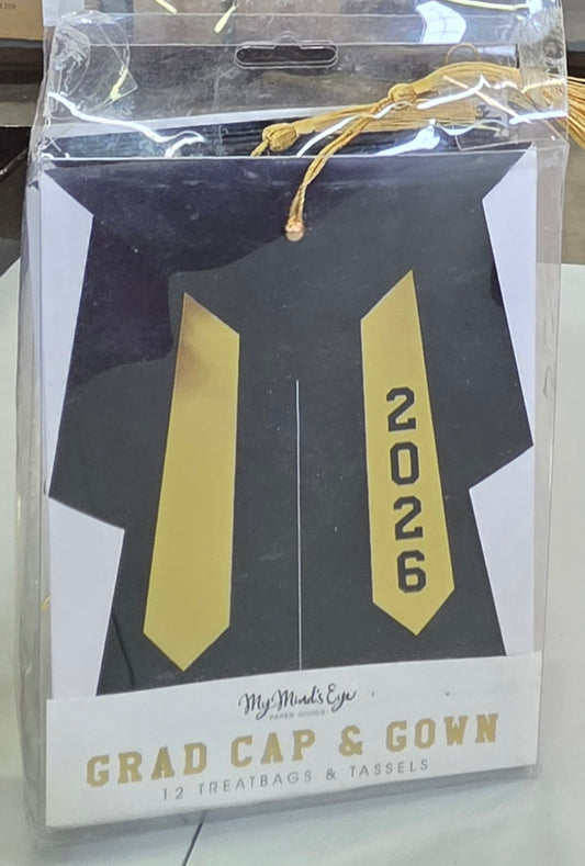 Graduation Cap & Gown Treat Bags with Tassels