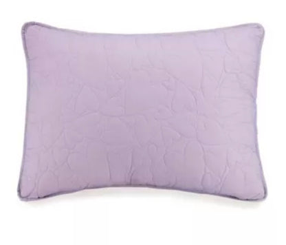 4Pc Twin Heart Kids' Quilt Set Lavender - Urban Playground: Girls Bedding Set with Decorative Pillows, Embroidered Details