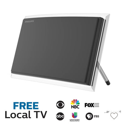 Philips crystal HD indoor amplified TV antenna with 6' coaxial cable