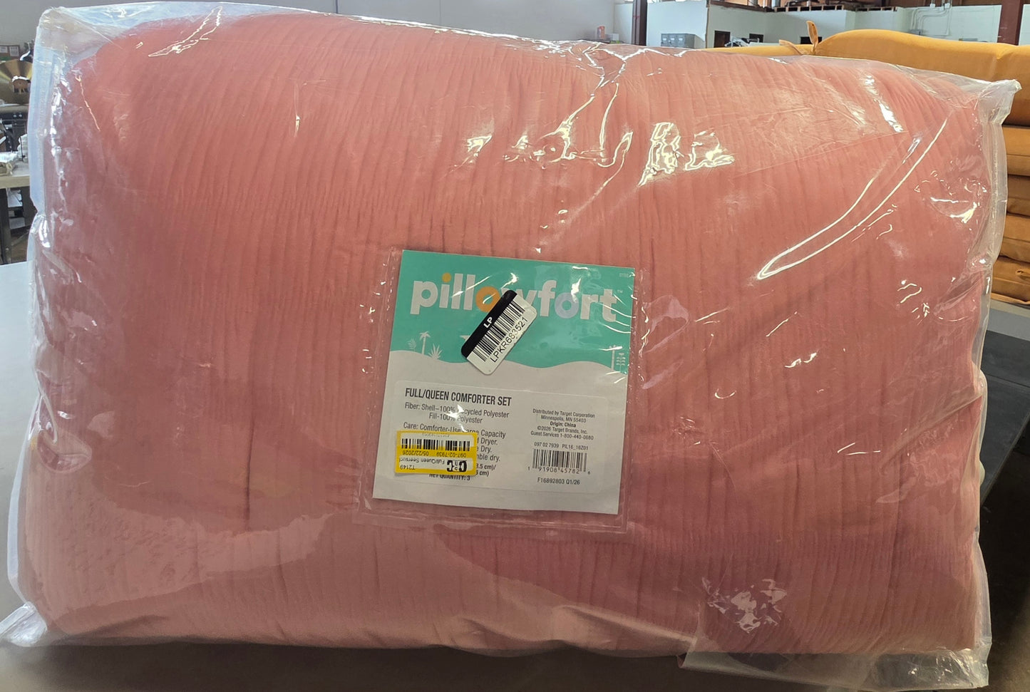 Full/Queen Seersucker Kids' Comforter Set Rose Pink - Pillowfort™: Microfiber Bedding, OEKO-TEX Certified, 3-Piece