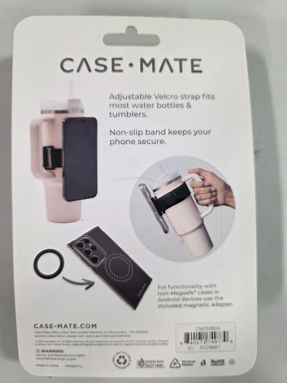 Case-Mate Magnetic Water Bottle Phone Holder - Black: Silicone & Nylon Device Mount