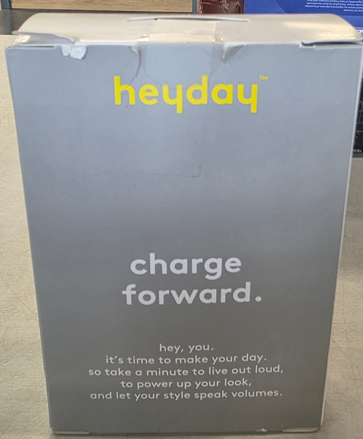 2-Port USB-A USB-C Wall Charger with 6' USB-C to USB-C Braided Cord - heyday™ Matte Black
