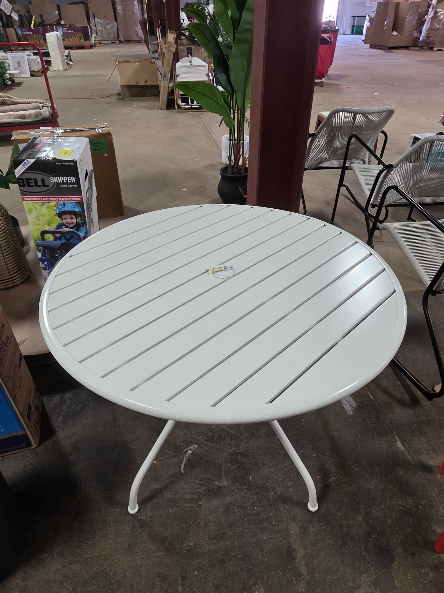 Round Metal Outdoor Patio Bistro Table White - Threshold designed with Studio McGee - PICKUP ONLY