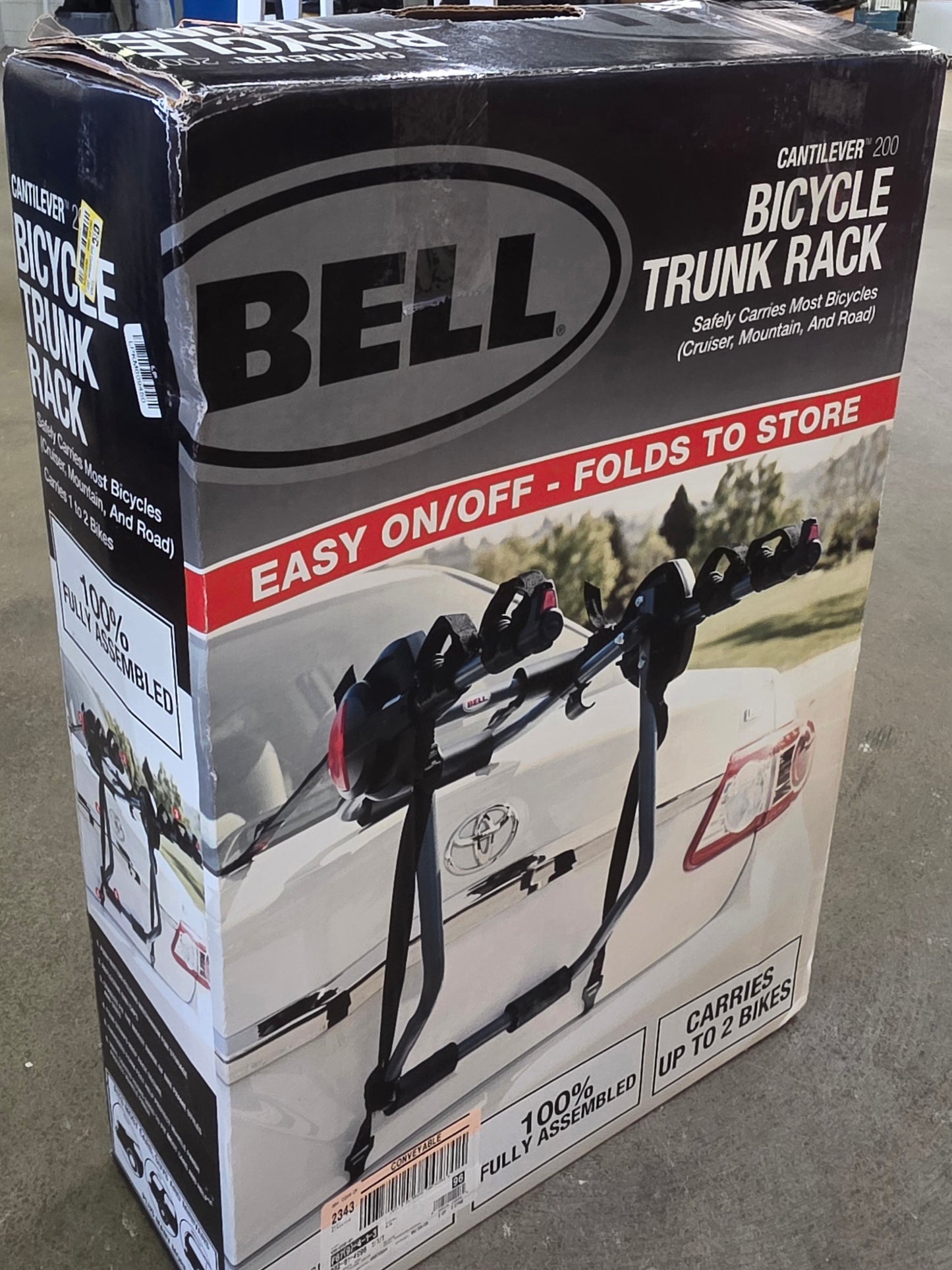 Bell Cantilever 200 2-Bike Trunk Rack - Black PICKUP ONLY