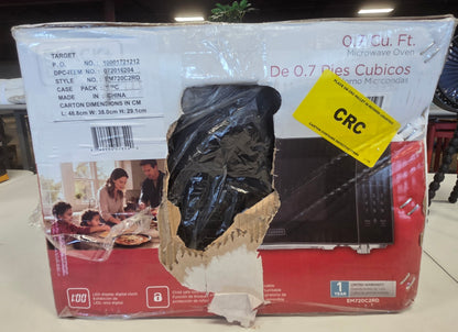 BLACK+DECKER 0.7 cu ft Microwave Black PICKUP ONLY & DAMAGED Box
