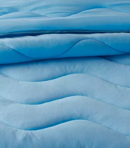 Twin Jersey Wave Kids' Comforter Set Blue