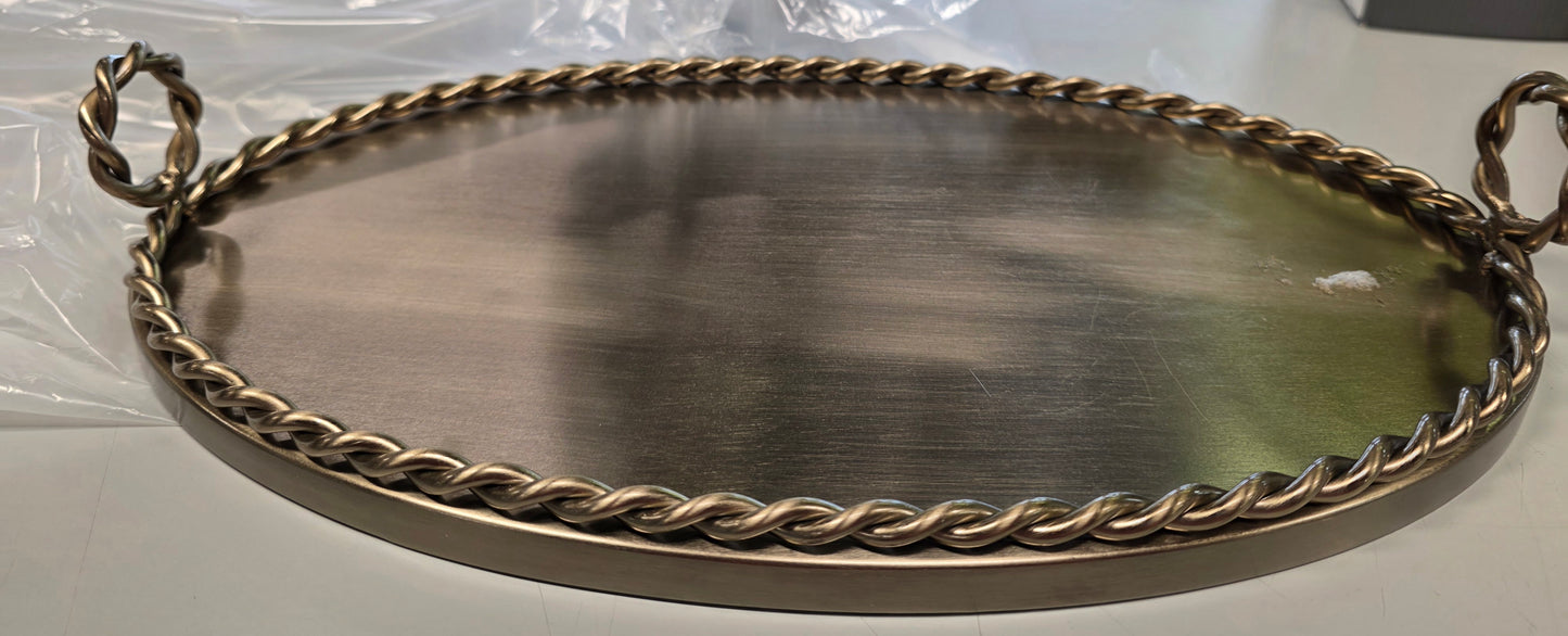 Metal Braided Oval Decorative Tray - Threshold™ designed with Studio McGee AS-IS