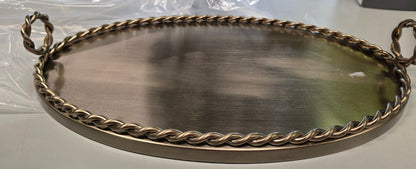 Metal Braided Oval Decorative Tray - Threshold™ designed with Studio McGee AS-IS