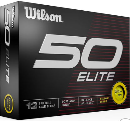 Wilson Fifty Elite Yellow Golf Balls - 12pk