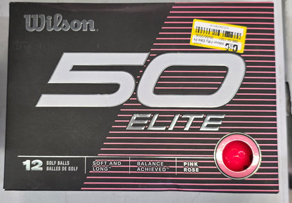 Wilson Fifty Elite Pink Golf Balls - 12pk
