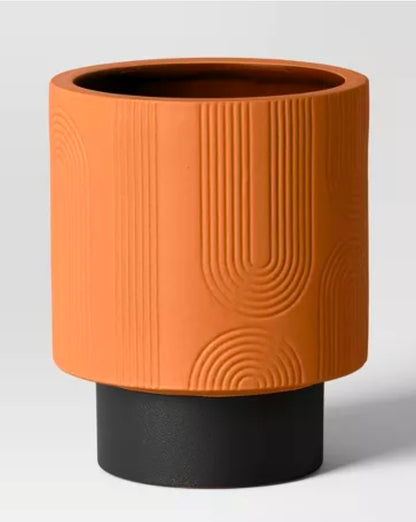 Arches Indoor Outdoor Planter  Terracotta Orange -