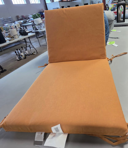 21"x43" Solid Woven Outdoor Chair Cushion Mustard Yellow - Threshold™ PICKUP ONLY