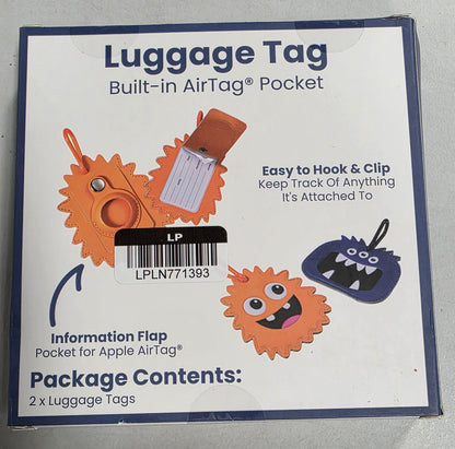 Vivitar Kids' Travel Pack Monsters built in Air Tag for Luggage/Backpacks