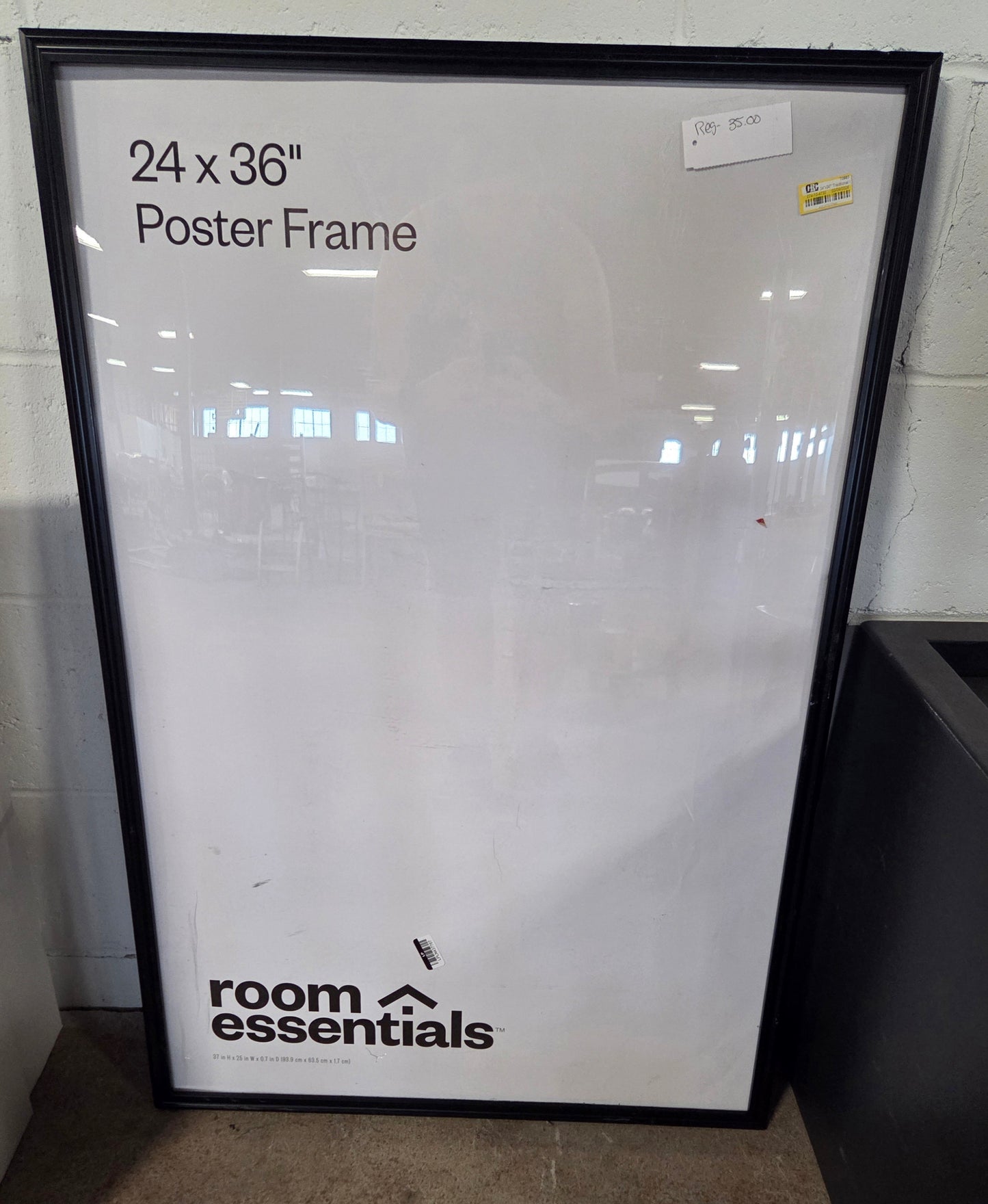 24x36" poster frame black - AS IS - NO PACKAGE - SOME MINOR COSMETIC FLAWS - PICK UP ONLY