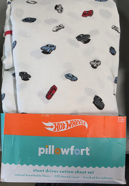 Full Sheet Set Hot Wheels Classic Car Kids' Cotton Sheet Set Cream - Hot Wheels