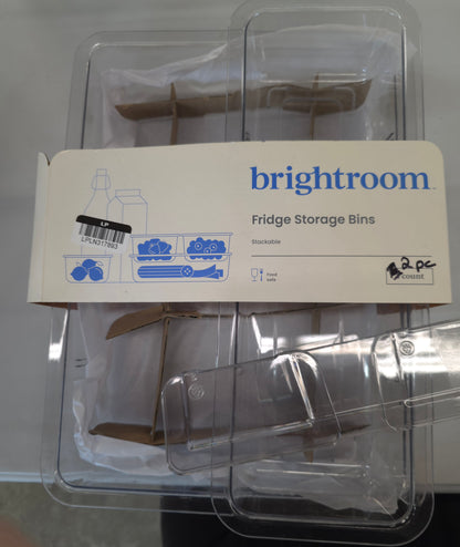 Fridge Storage Bins, 2 Bins & dividers AS-IS