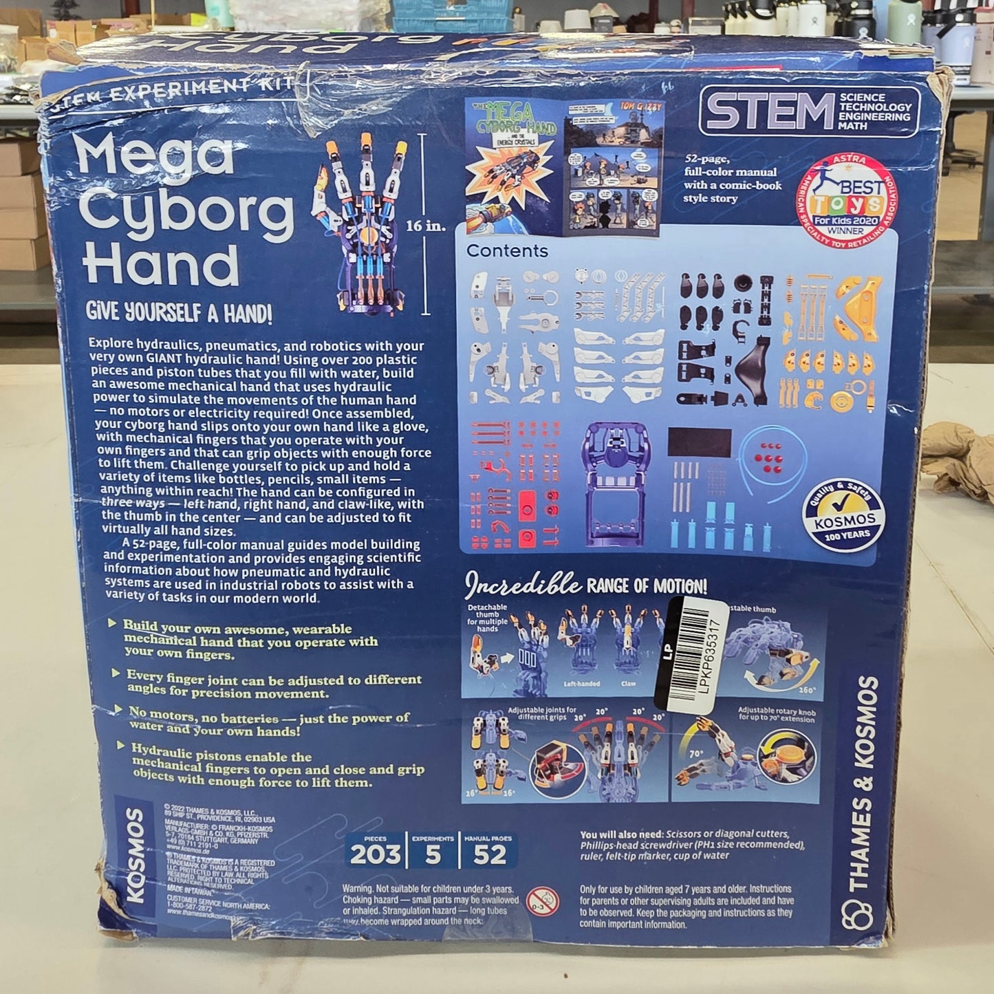 Thames & Kosmos Mega Cyborg Hand STEM Experiment Kit ;