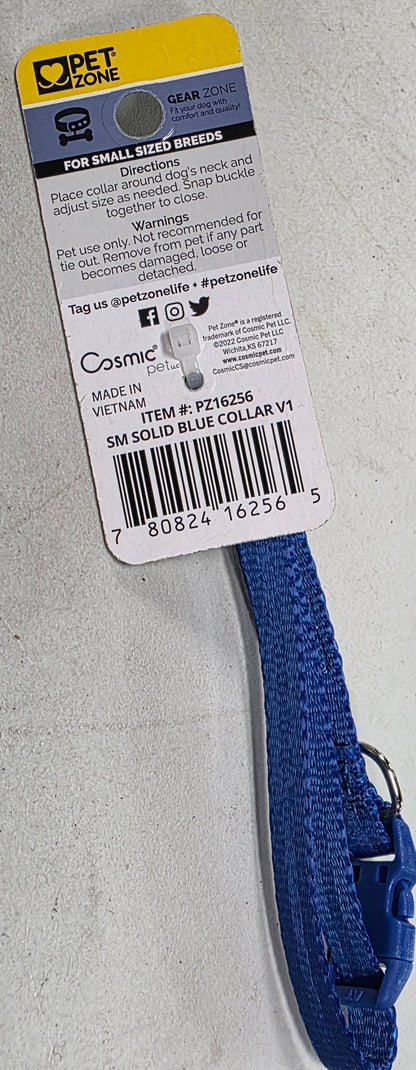 Pet Zone Small Dog Collar Blue